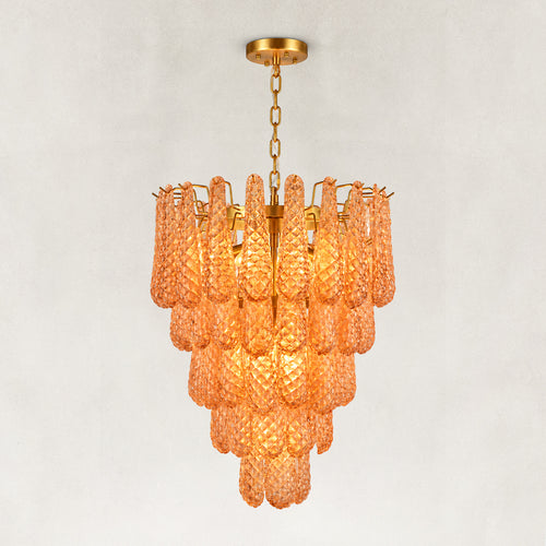 Auve Glass Tiered Chandelier 46