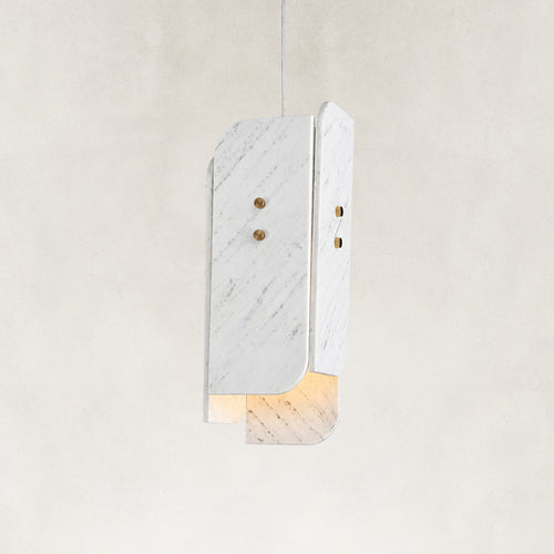 Averelle Yugoslavia White Marble Pendant 6