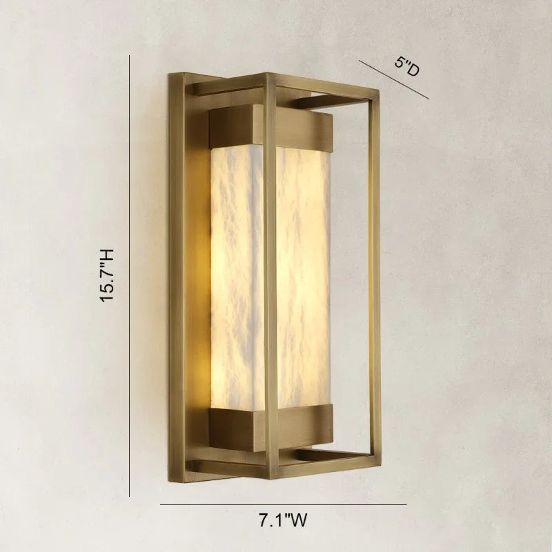 Bravre Alabaster Wall Sconce 15.7"H