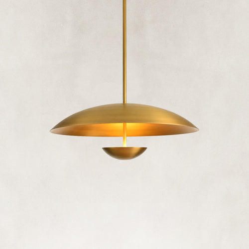 Bruno Double-Disc Dome Pendant Light 24