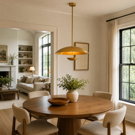 Bruno Double-Disc Dome Pendant Light 24"D