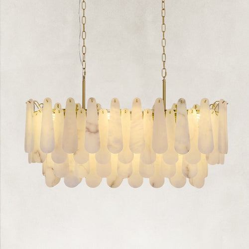 Cala Alabaster Rectangular Chandelier 40