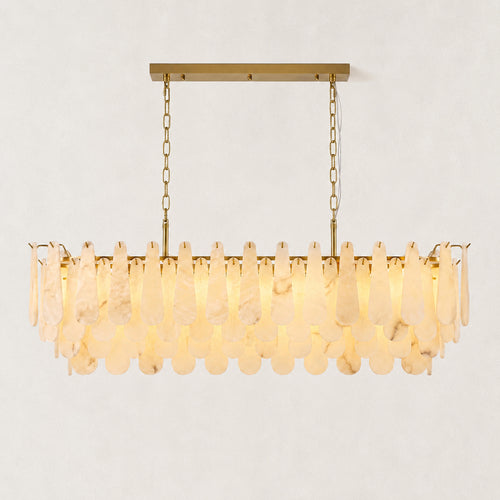 Cala Alabaster Rectangular Chandelier 72