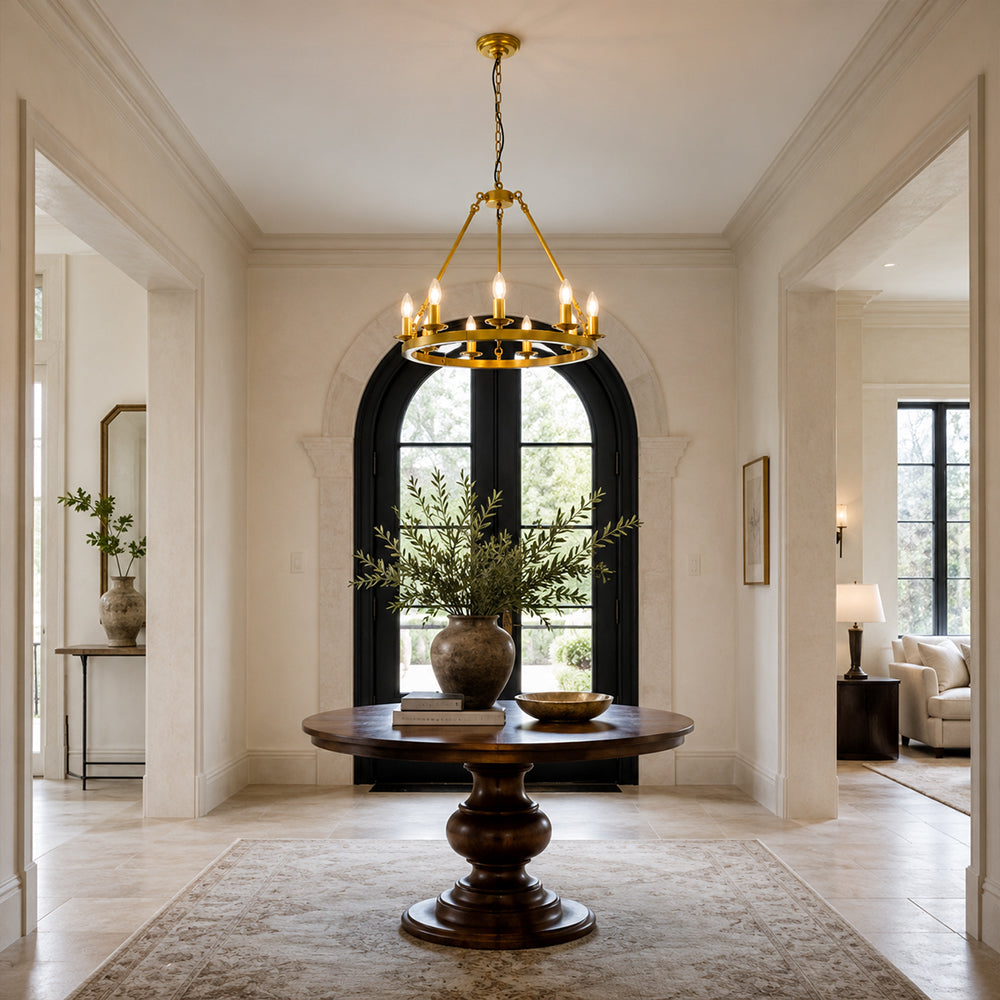 Calder Candle Ring Chandelier 24"D