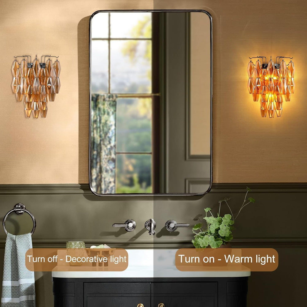 Celasty Drop Round Glass Wall Sconce 19.6"H