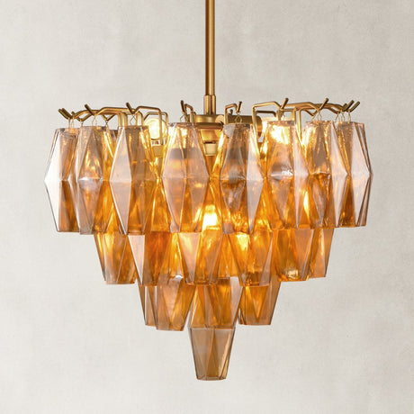 Celasty Drop Round Glass Pendant 17"D