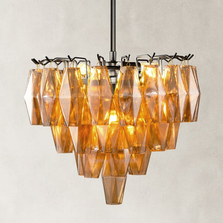 Celasty Drop Round Glass Pendant 17"D