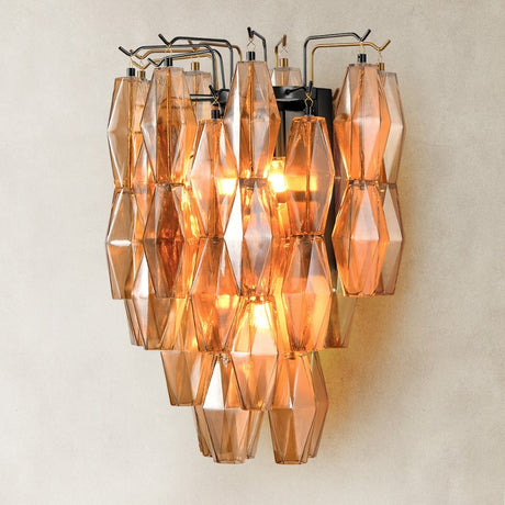 Celasty Drop Round Glass Wall Sconce 19.6"H