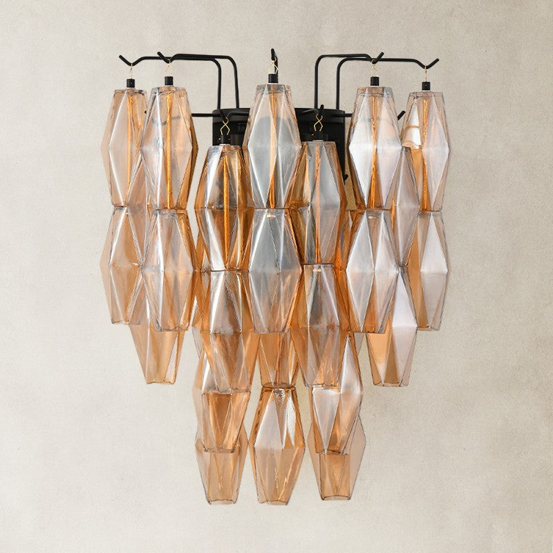Celasty Drop Round Glass Wall Sconce 19.6"H