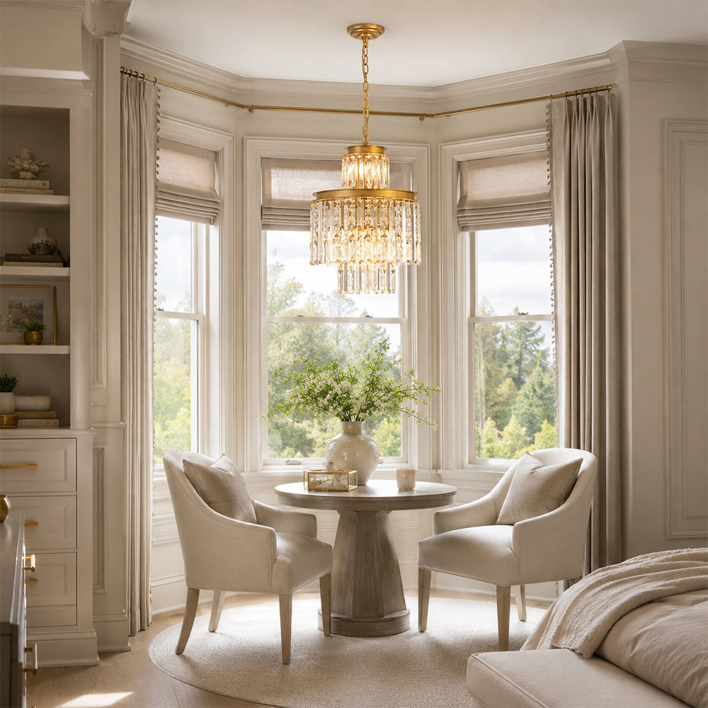 Celeste Tiered Crystal Chandelier 15"D