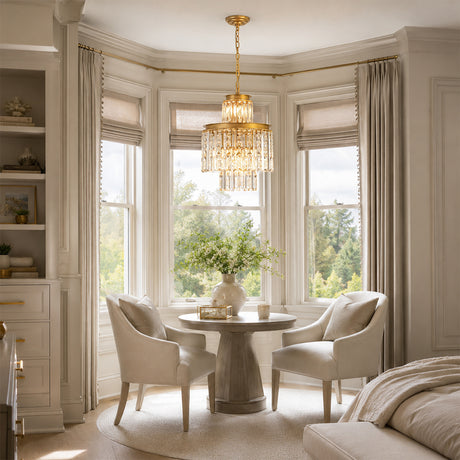 Celeste Tiered Crystal Chandelier 15"D