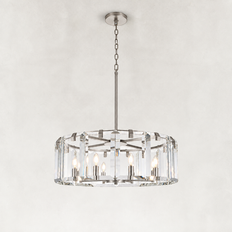 Celestine Crystal Drum Chandelier 30"D