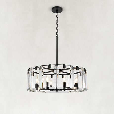 Celestine Crystal Drum Chandelier 30"D