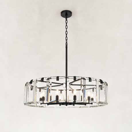 Celestine Crystal Drum Chandelier 40"D