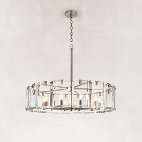 Celestine Crystal Drum Chandelier 40"D