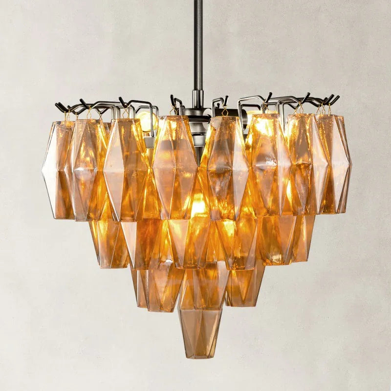 Oris Drop Round Glass Pendant 17"D