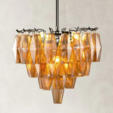 Oris Drop Round Glass Pendant 17"D