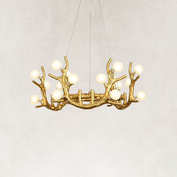 Cervina Grand Antler Globe Chandelier 26"D