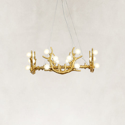 Cervina Grand Antler Globe Chandelier 30“D