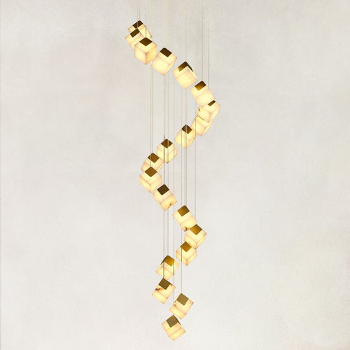 Cielo Alabaster Descent Chandelier 24