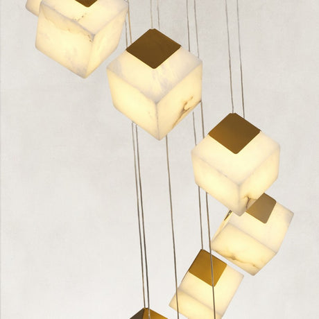 Cielo Alabaster Descent Chandelier 20"D