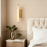 Clear Glow Alabaster Single Wall Sconce 19"H