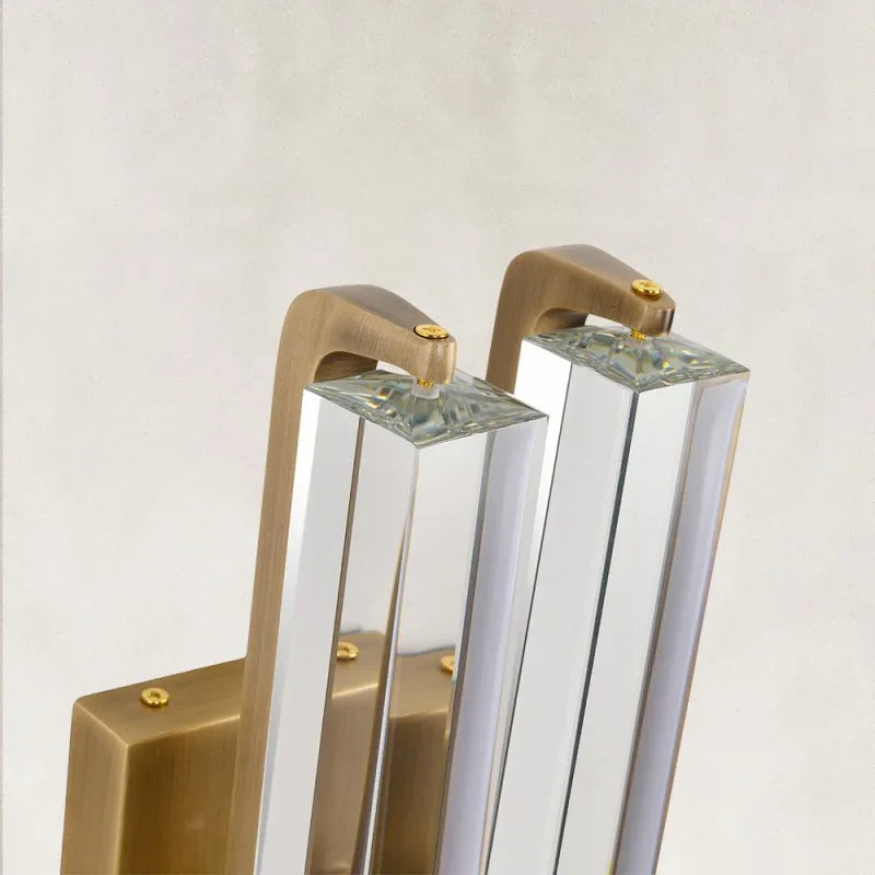 Clear Glow Crystal Double Wall Sconce 19"H