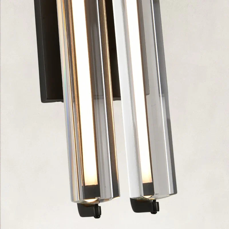 Clear Glow Crystal Double Wall Sconce 19"H