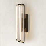 Clear Glow Crystal Double Wall Sconce 19"H