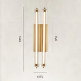 Clear Glow Crystal Double Wall Sconce 19"H