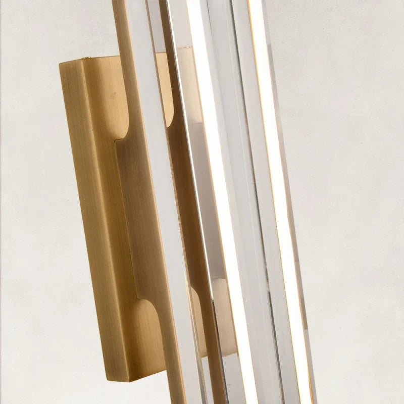 Clear Glow Crystal Double Wall Sconce 19"H