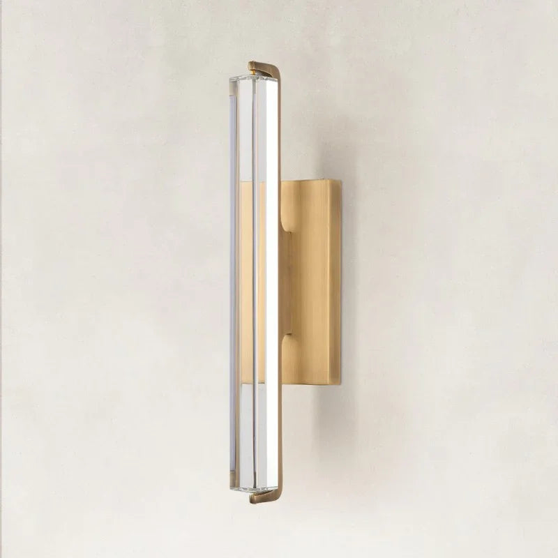 Clear Glow Crystal Single Wall Sconce 19"H