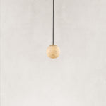 Cove Modern Natural Alabaster Single Globe Pendant Light 6"D
