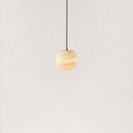 Cove Modern Natural Alabaster Single Globe Pendant Light 7.8"D