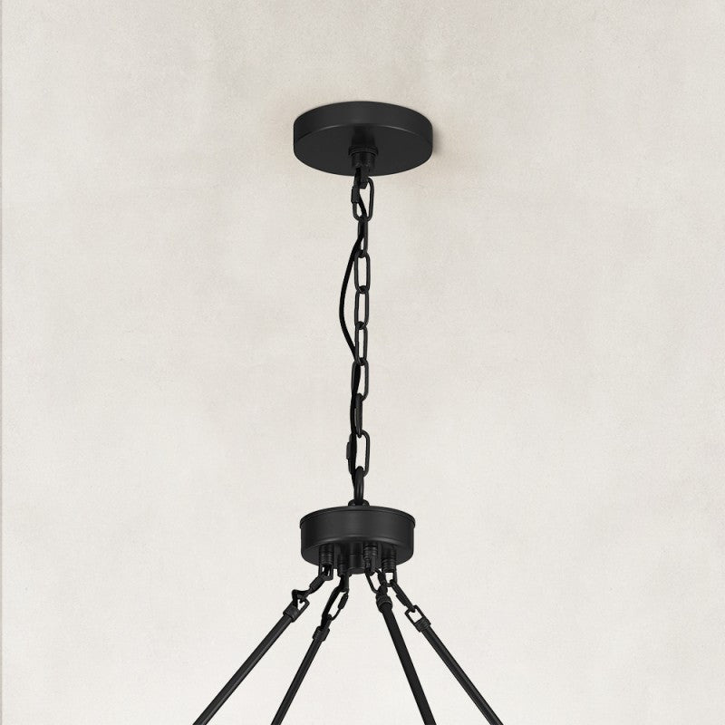 Cyla Glass Tube 2-Tier Round Chandelier 48"