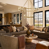 Cyla Glass Tube 2-Tier Round Chandelier 60"