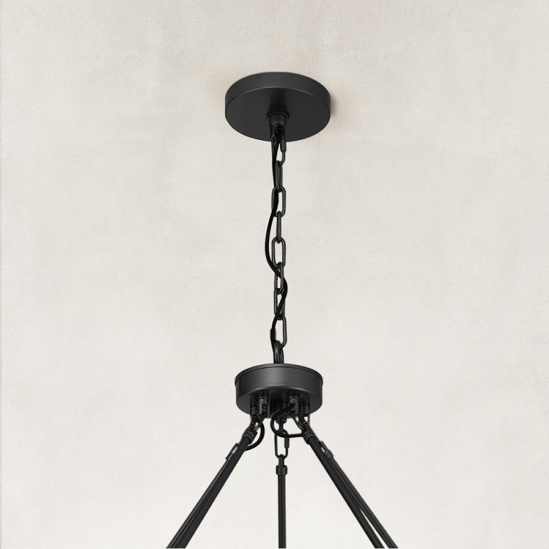 Cyla Glass Tube 2-Tier Round Chandelier 60"