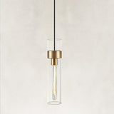 Cyla Glass Tube Pendant 3.8"H