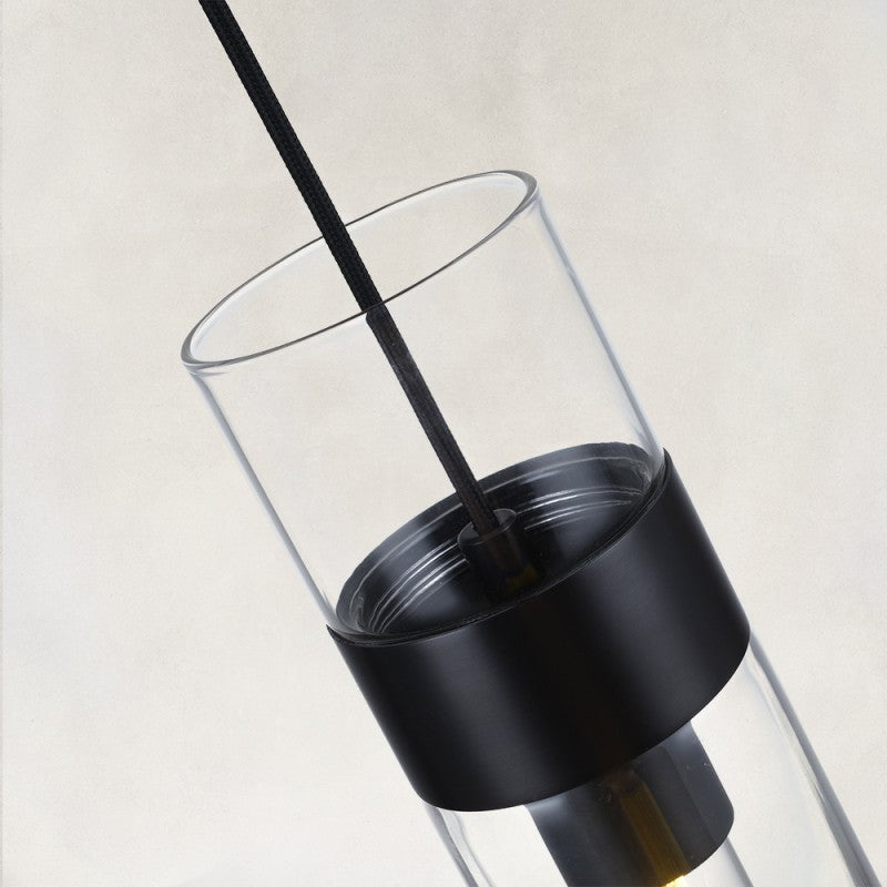 Cyla Glass Tube Pendant 3.8"H