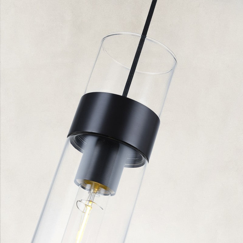 Cyla Glass Tube Pendant 3.8"H