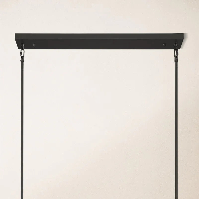 Cyla Glass Tube Rectangular Chandelier 54"