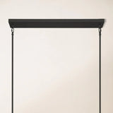 Cyla Glass Tube Rectangular Chandelier 54"