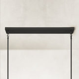 Cyla Glass Tube Rectangular Chandelier 54"