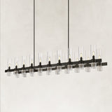 Cyla Glass Tube Rectangular Chandelier 68"
