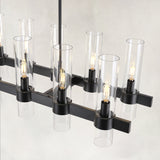 Cyla Glass Tube Rectangular Chandelier 68"