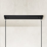 Cyla Glass Tube Rectangular Chandelier 68"