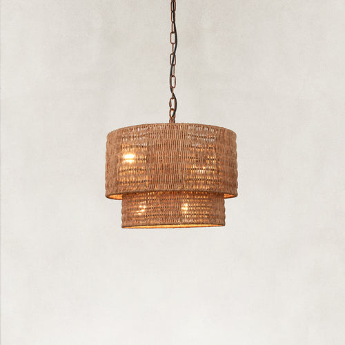 Dune Natural Rattan Tiered Chandelier 16
