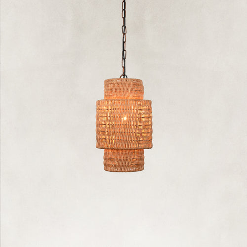 Dune Natural Rattan Tiered Pendant 9