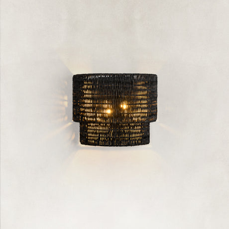 Dune Natural Rattan Wall Sconce 10"H