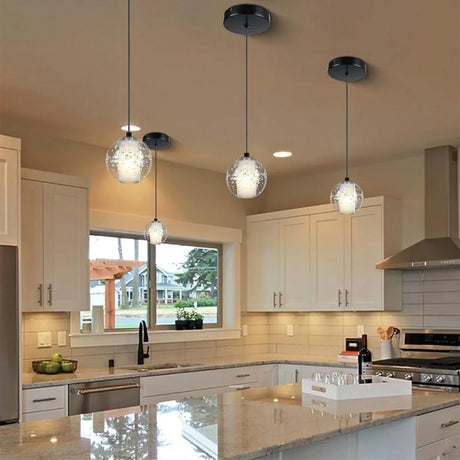Elara Floating Glass Ball Pendant 4"D